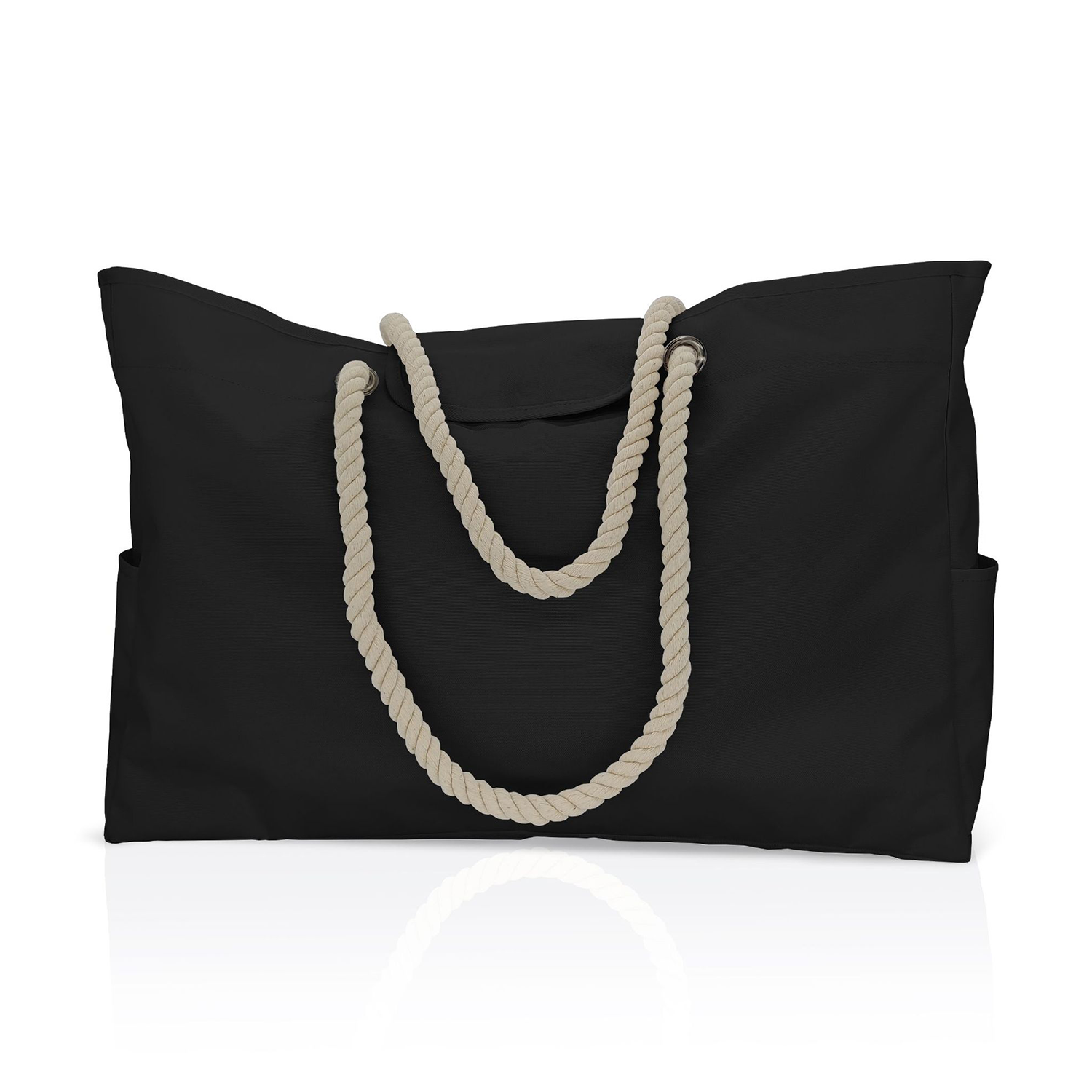 Canvas Beach Shoulder Tote Bag, custom tote bag with logo imprint 4