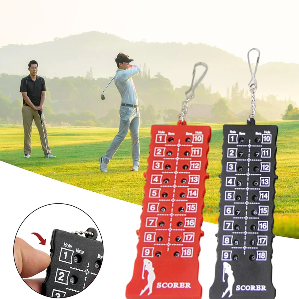 Portable Plastic Golf Stroke Putt Score Counter Tool 3