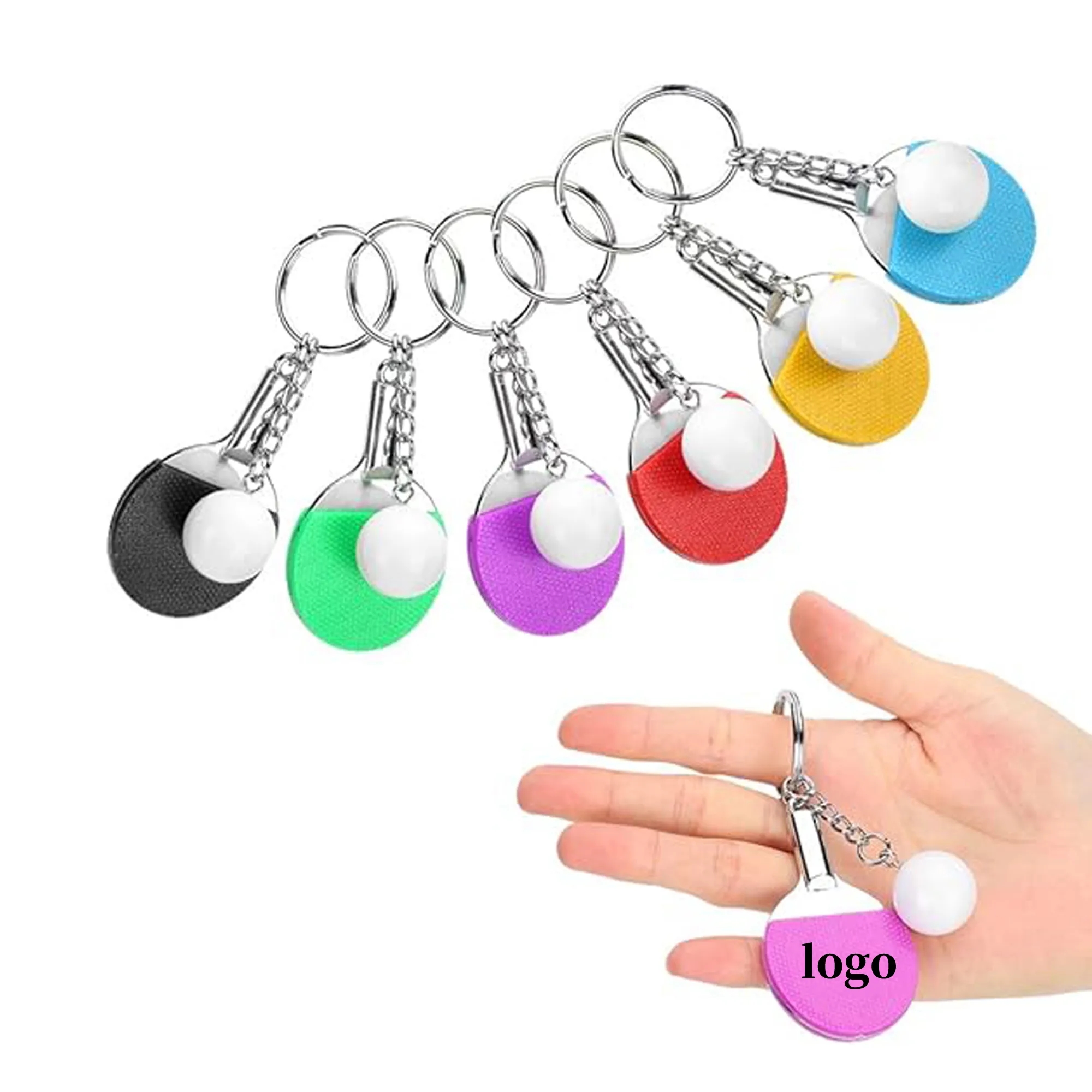 Mini Keyrings With Table Tennis Keychain 8