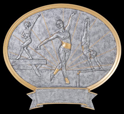 8" Gymnastics Female Legend Plate 2
