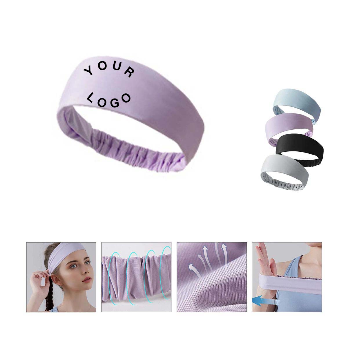 Quick Dry Headband with Moisture Wicking Fabric 3