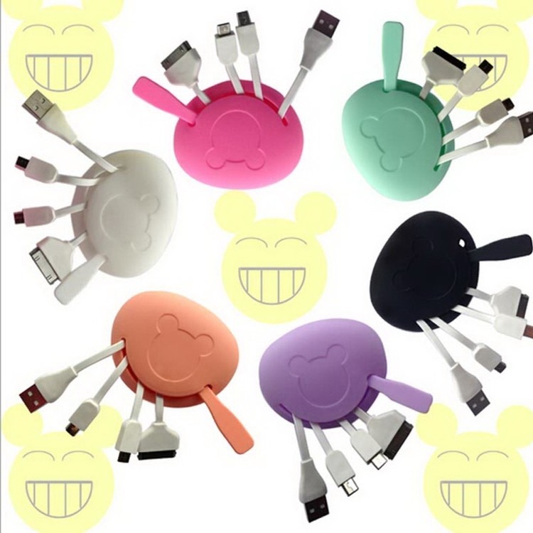 Smiling Silicone Packet USB Cable 2