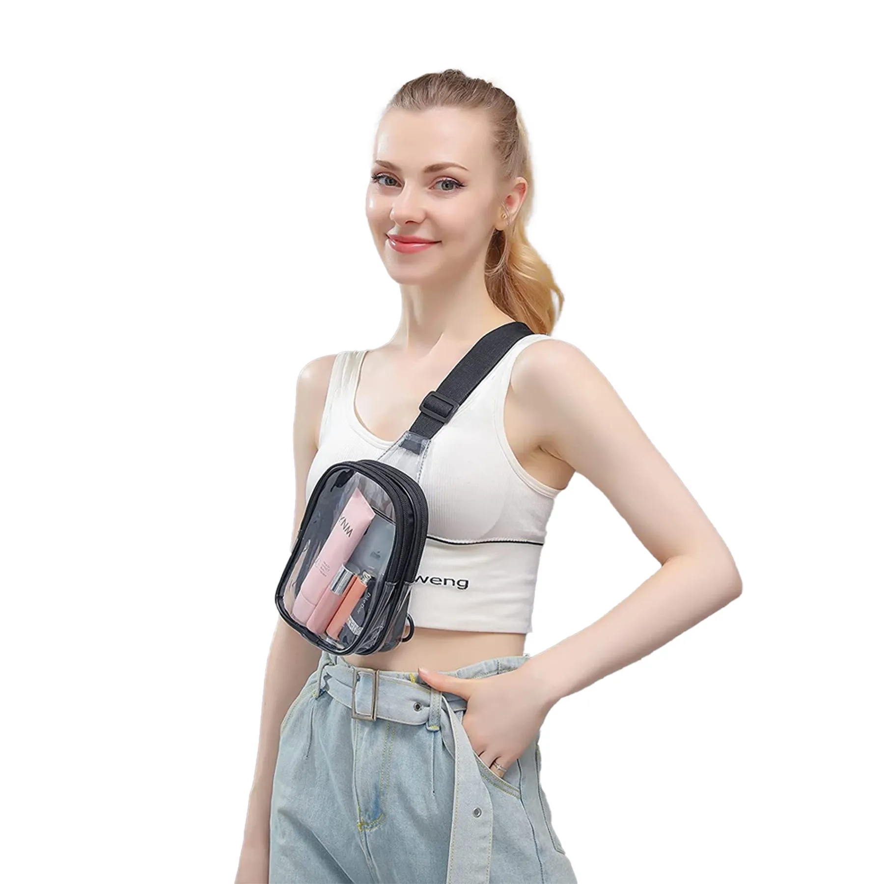 PVC clear crossbody chest bag 4
