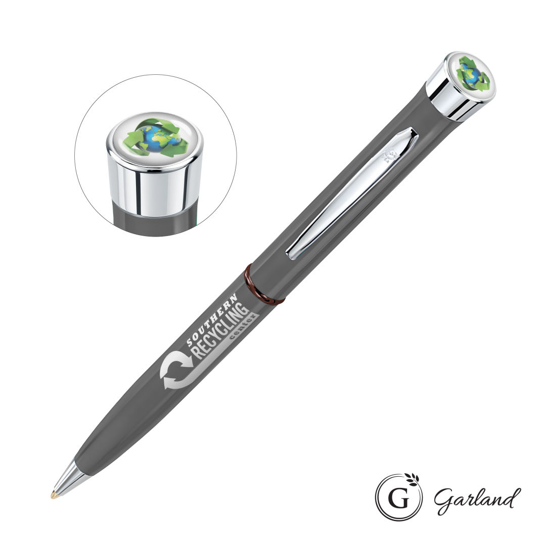 Garland® Recycled Custom Ballpoint Twist Pen - Chrome Accent 13
