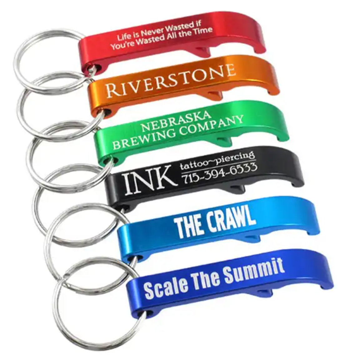 Aluminum Bottle Opener with Key Chain (Laser Engraved) 2