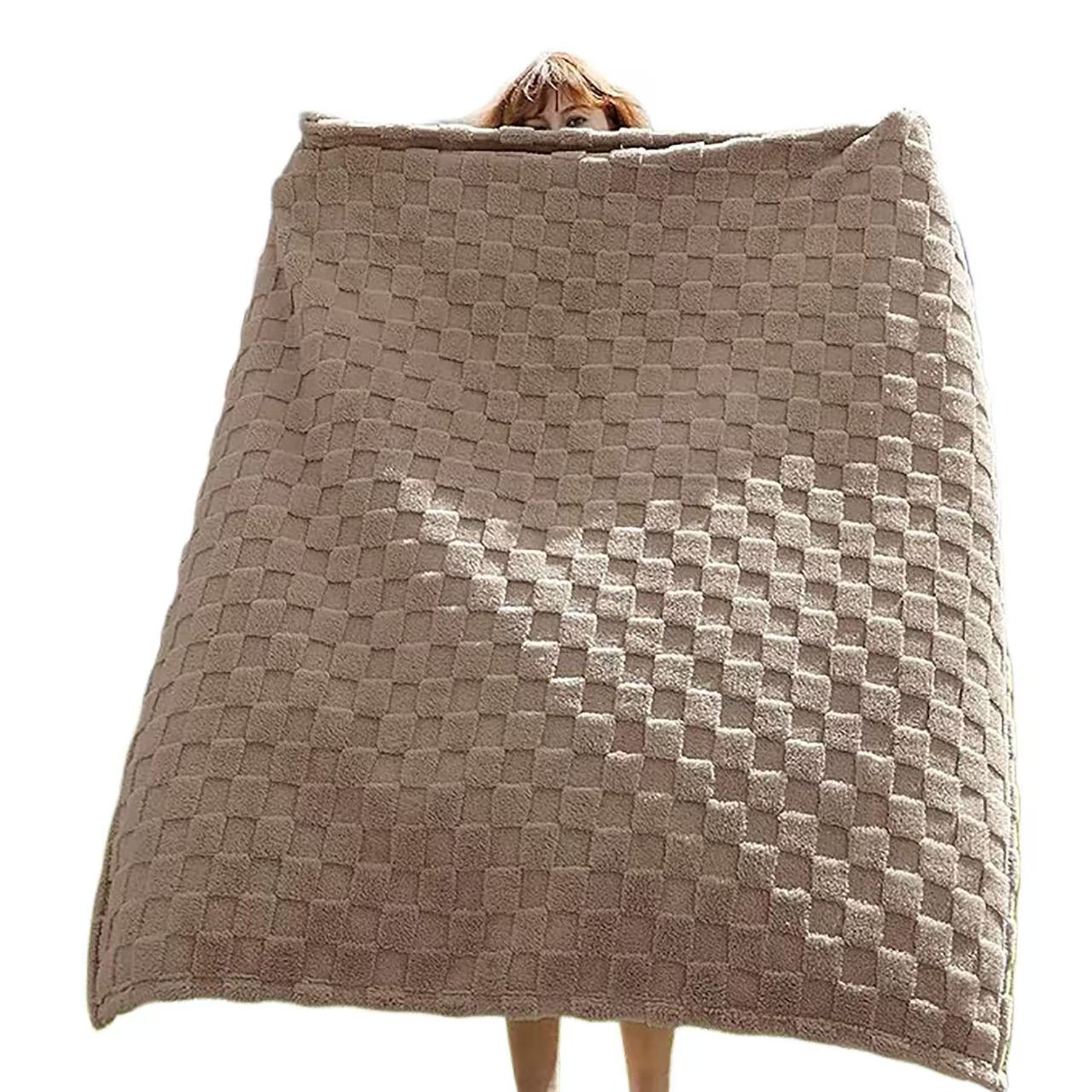 Checkered Fleece Throw Blanket 5