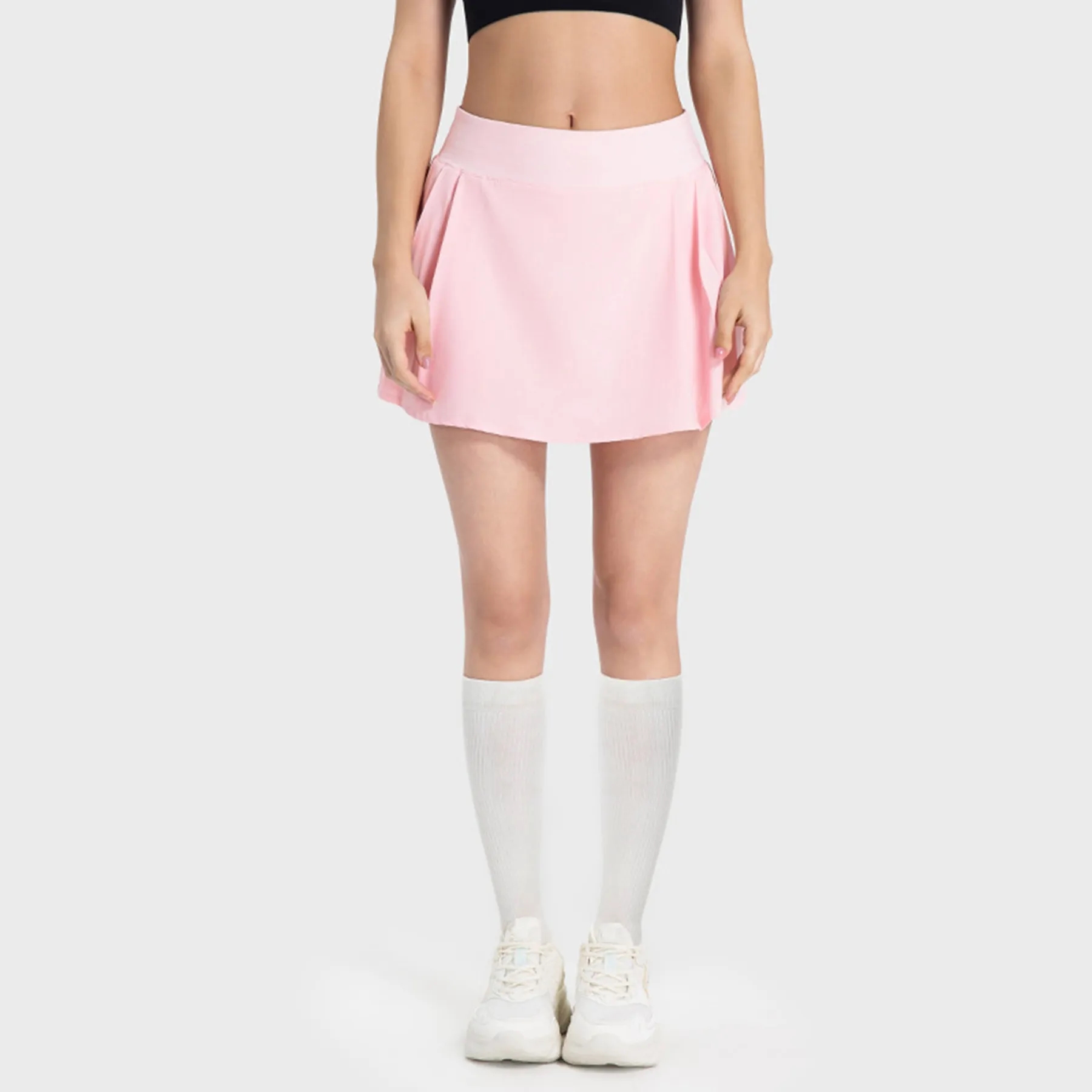 Pleated Tennis Athletic Golf Running Mini Skirts with Shorts 4