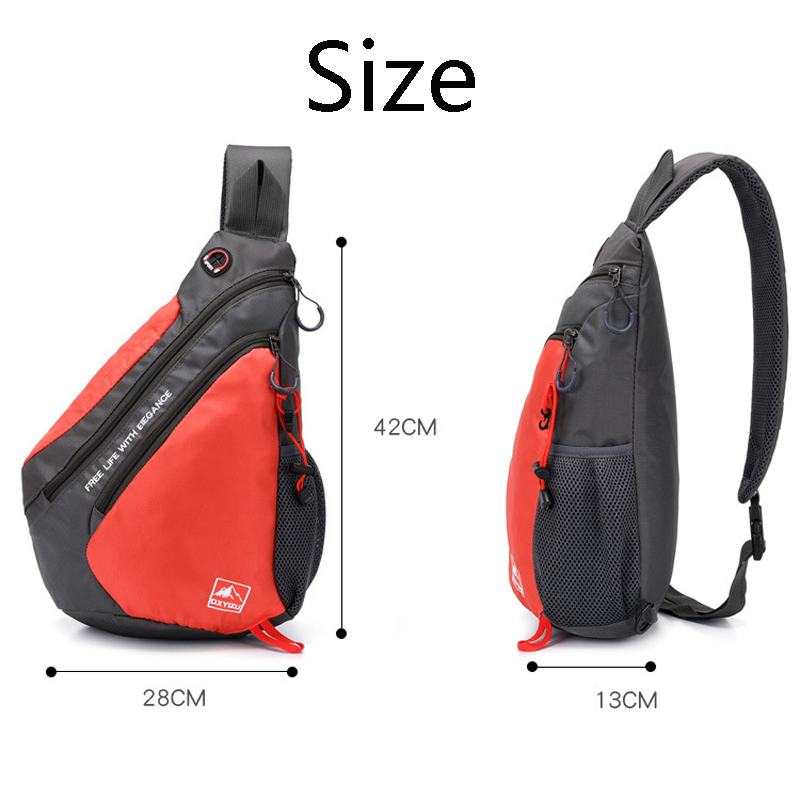 Sling Chest Shoulder Crossbody Bag w/USB Charging Port 11