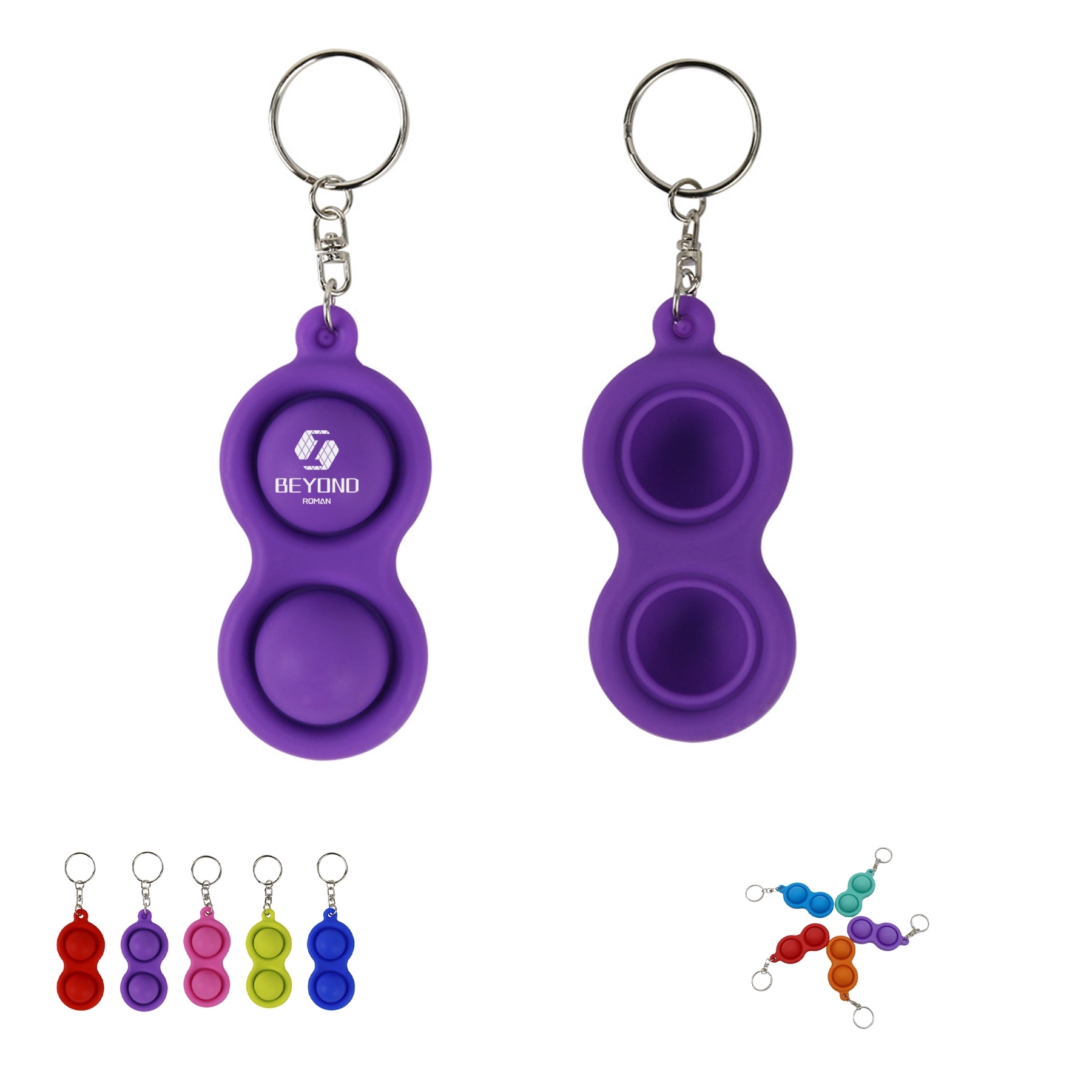 Silicone Bubble Sensory Toy Keychain 1