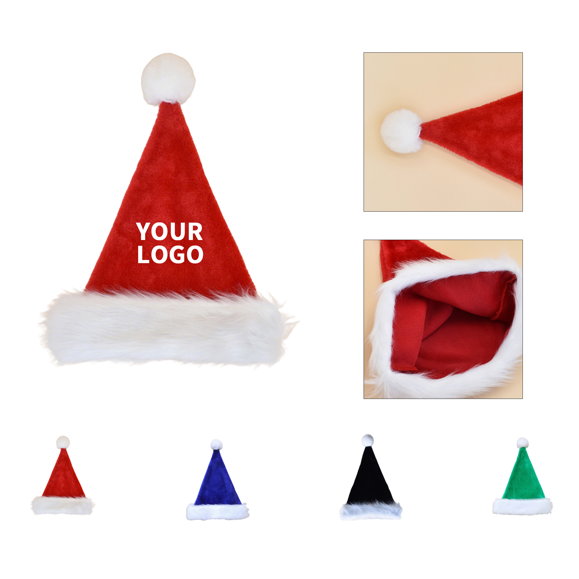 Classic Santa Hat With White Trim For Holiday Event 3