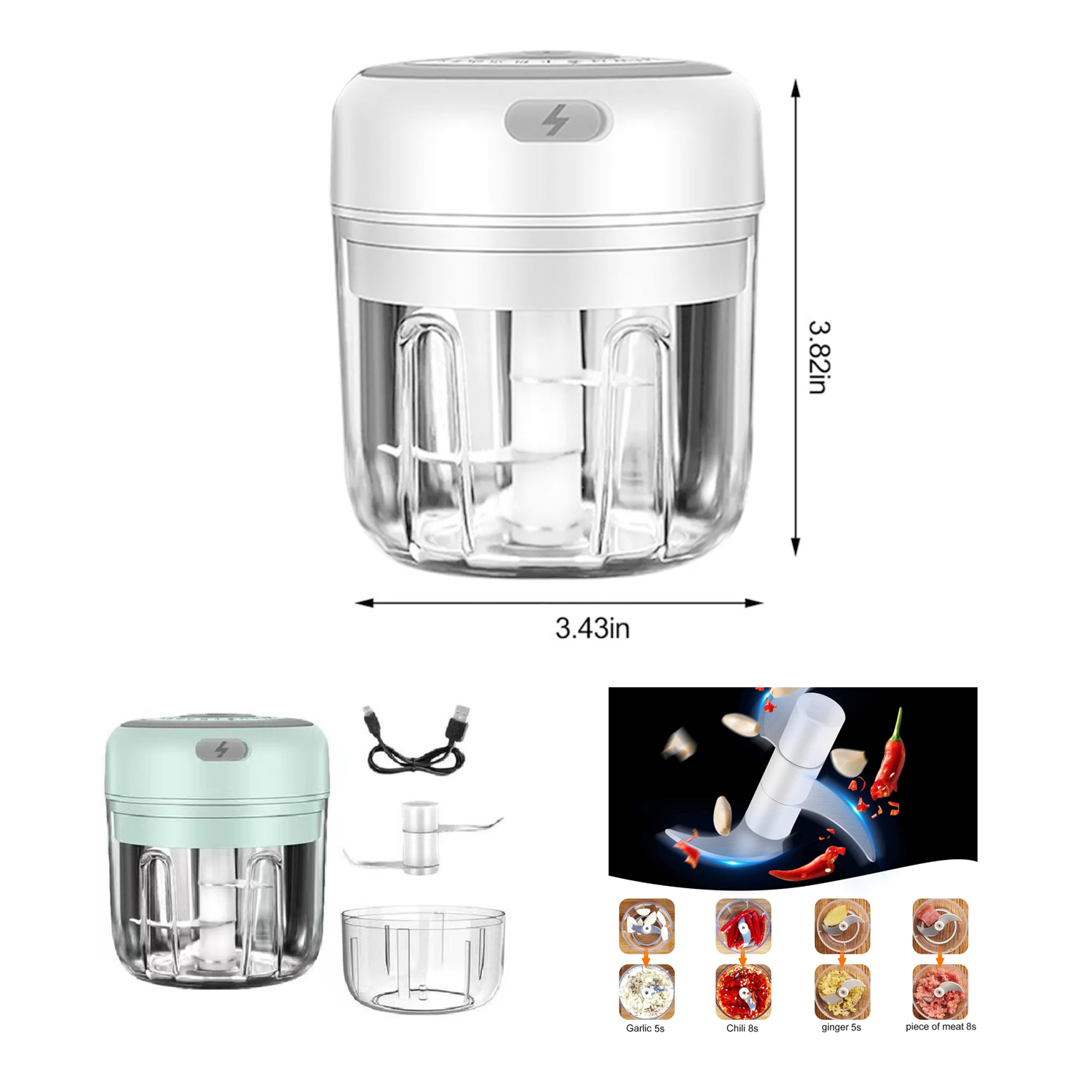 Electric Mini Garlic Chopper 3
