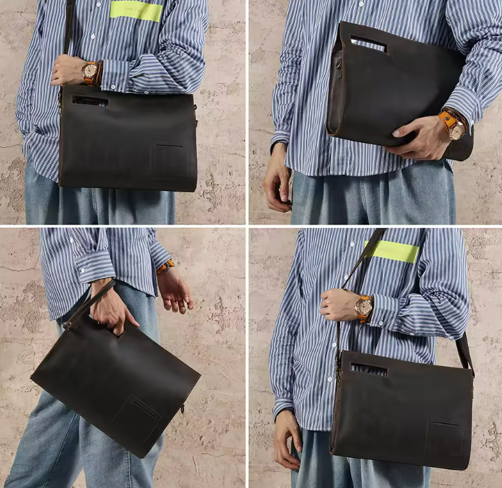 Men Leather Business Briefcase 4