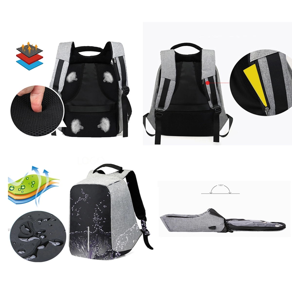 Anti-Theft Laptop Backpack with USB Port 1