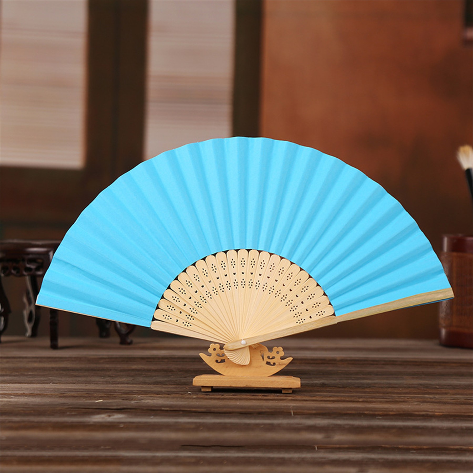 DIY Colorful Foldable Paper Fan 14