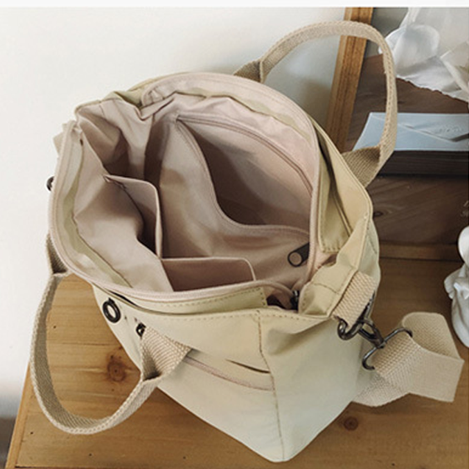 Nylon Lightweight Crossbody Tote Bag 8