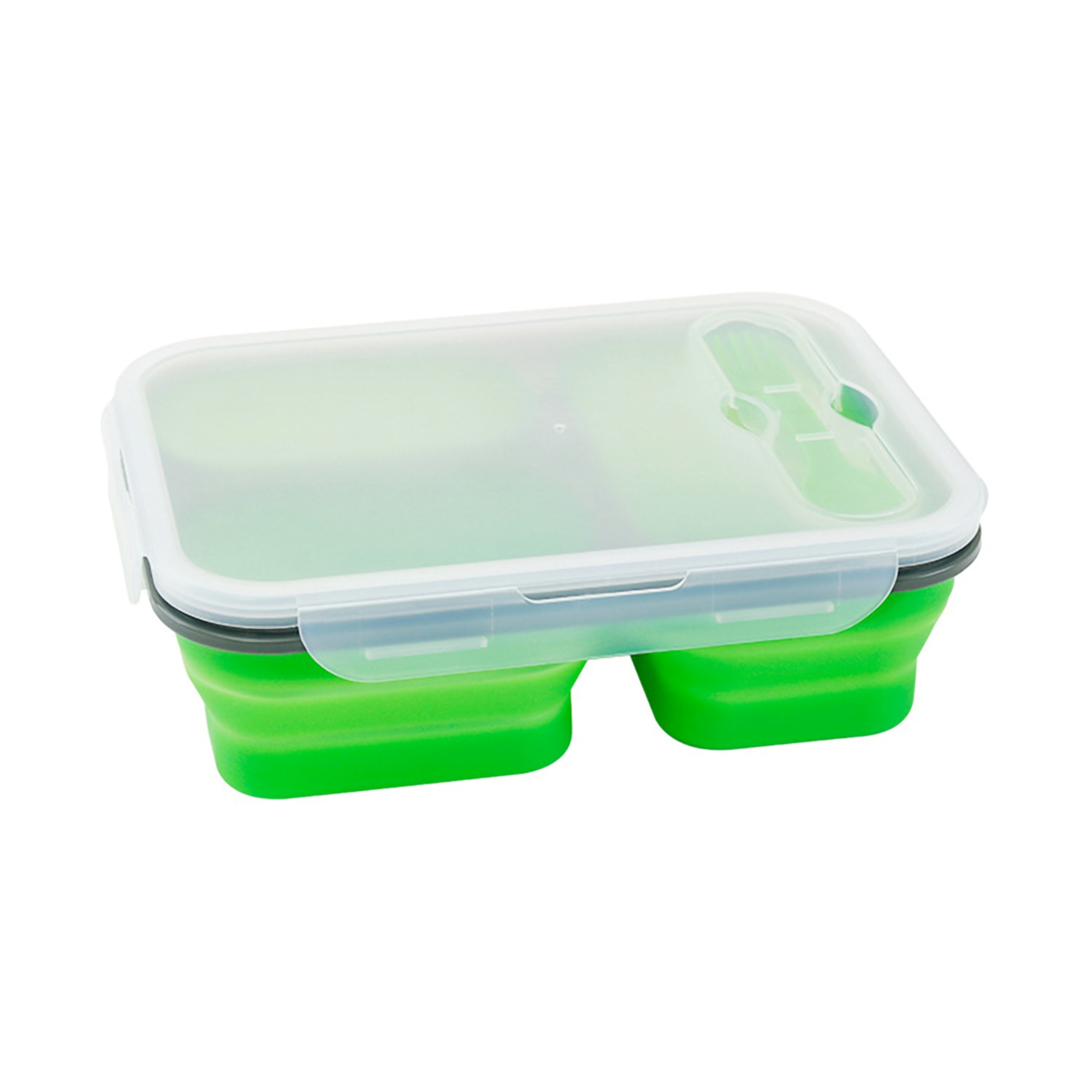 3 Compartment Foldable Silicone Lunch Box 5