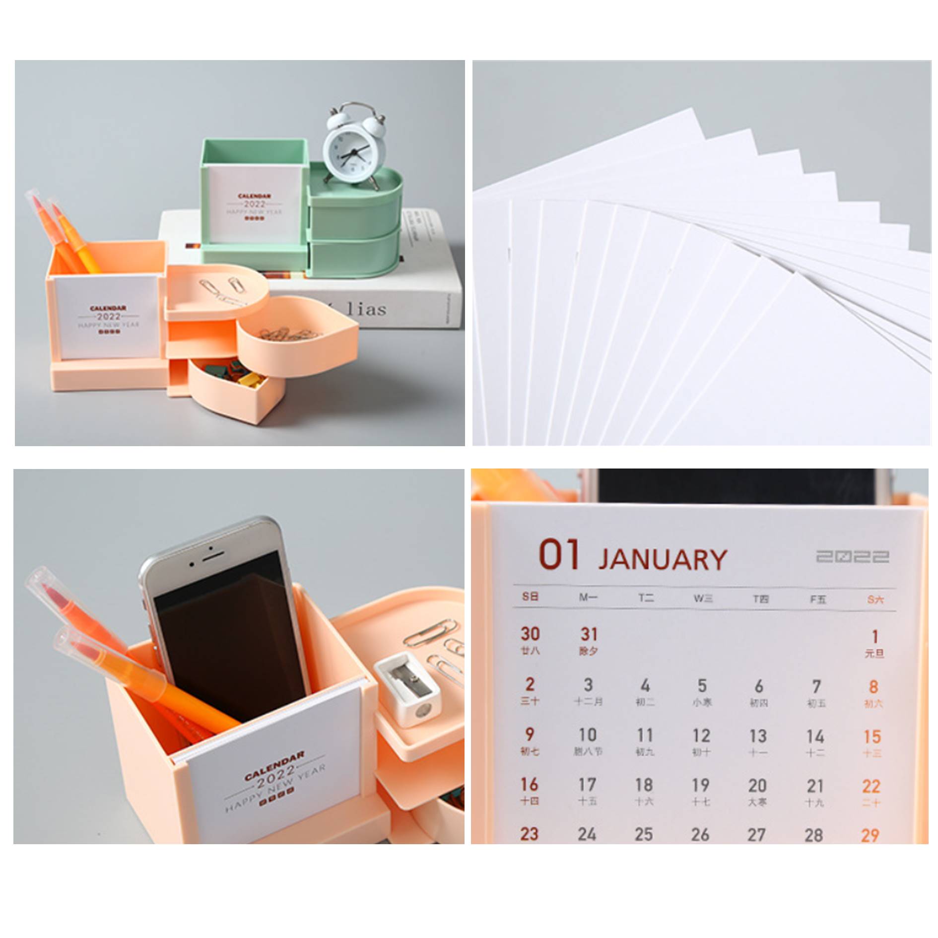 Desk Calendar With Mini Drawer Organizer 4