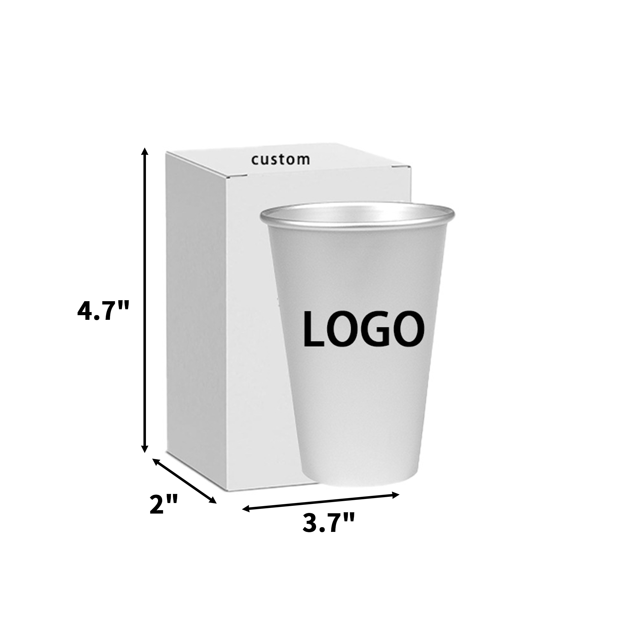 Aluminum Camping Cup 16 Oz Lightweight Reusable 3