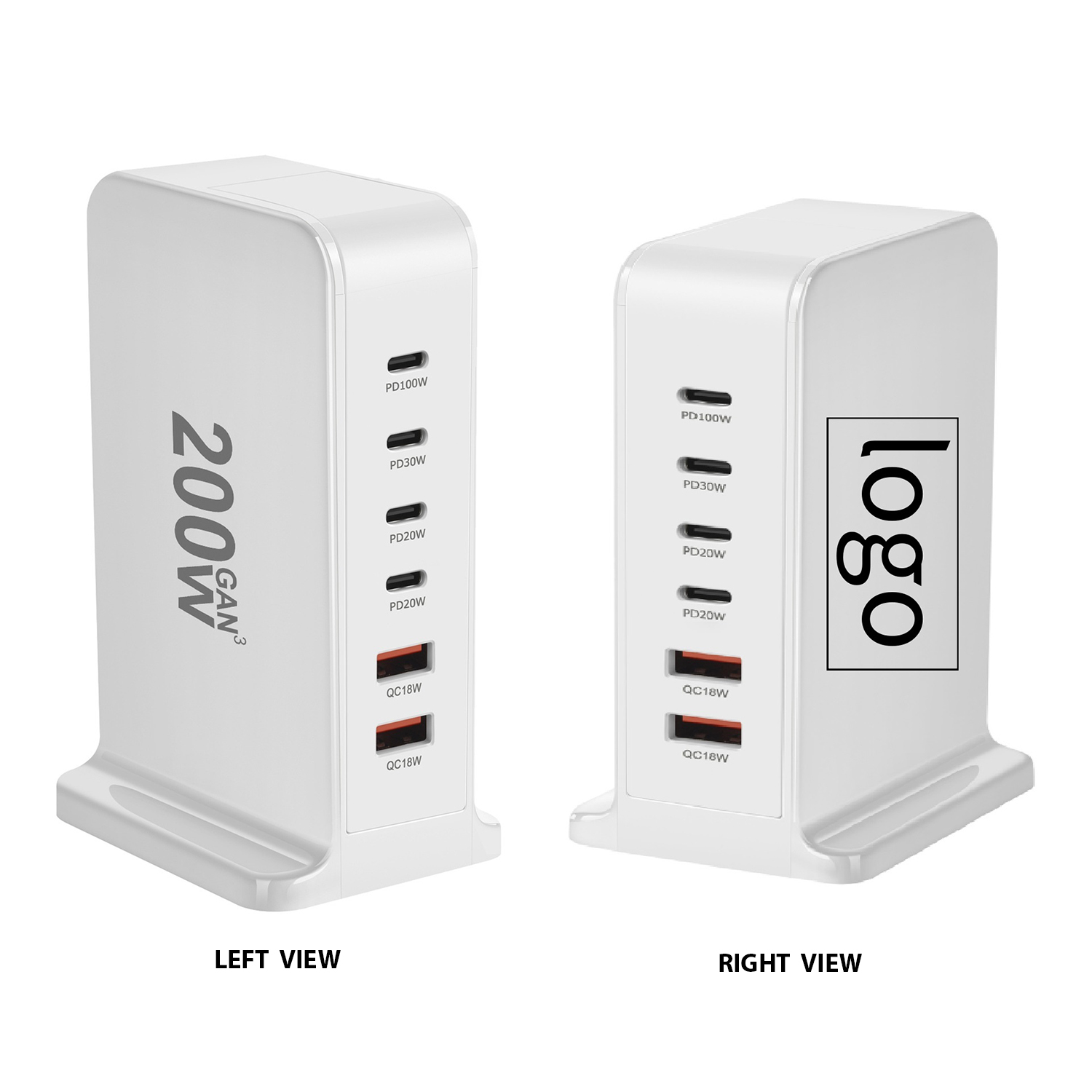6-Port Speed Charge Station - 200 W 8