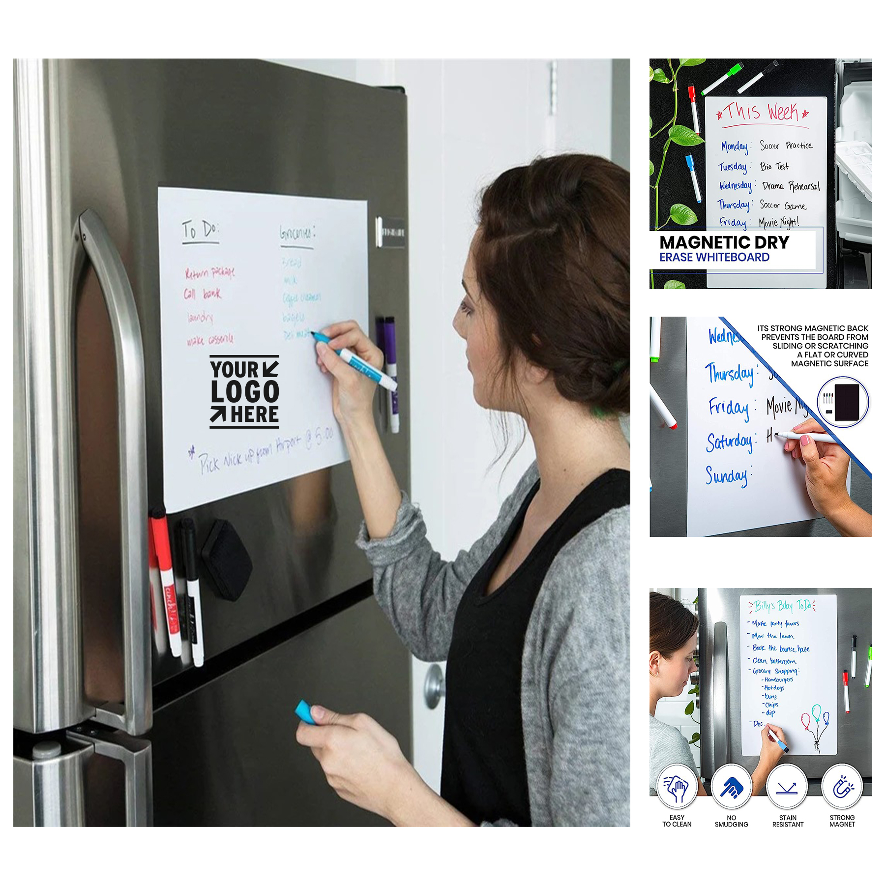 17 X 11 Sheet Refridge Reminder Magnetic Dry Erase Whiteboard 1