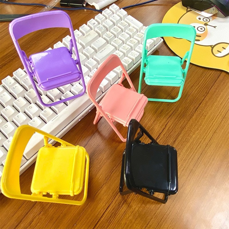 ABS Foldable Mini Chair Cell Phone Stand 6