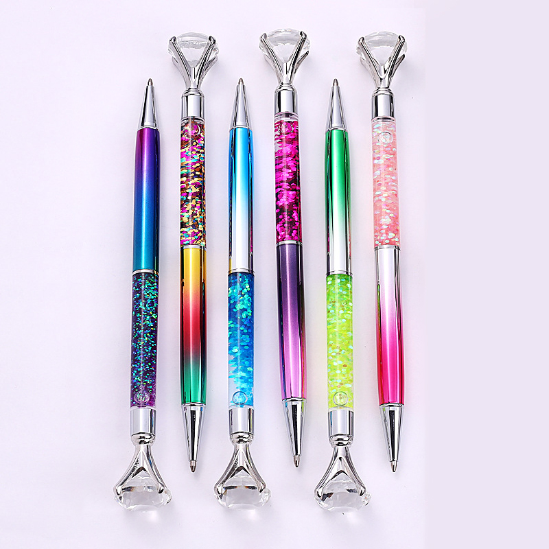 Dynamic Liquid Ball Pen with Crystal Diamond 3