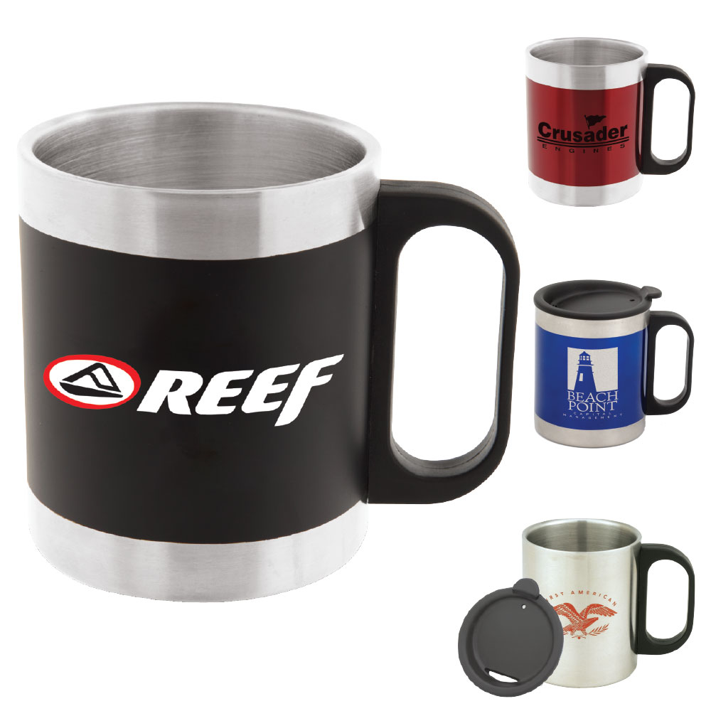 9 Oz. Cafe Franc Stainless Steel Coffee Mug 1