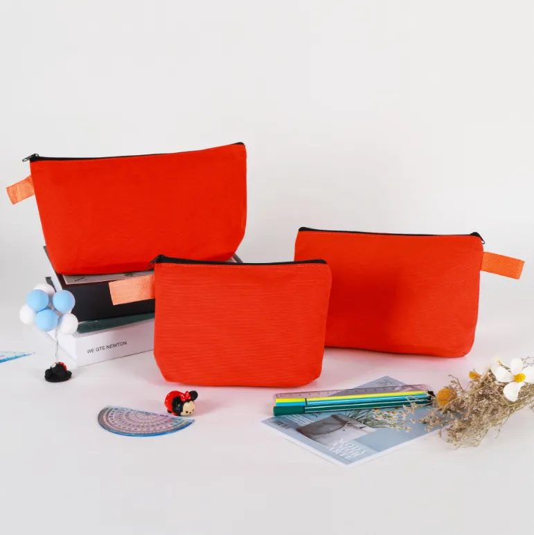 Canvas Pen Case Pencil Pouch Cosmetic Bag 3