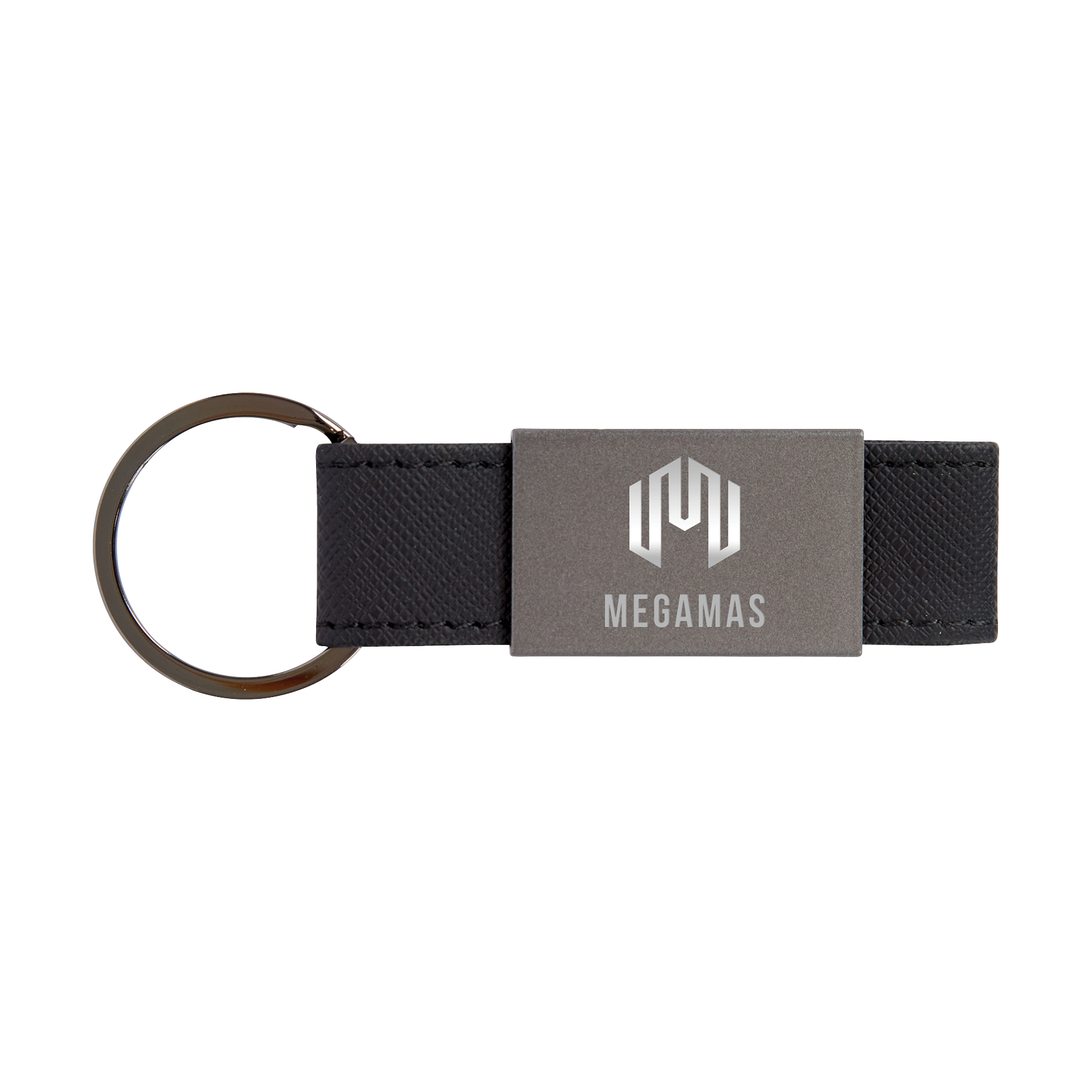 Boyd Aluminum & Leatherette Keyring 14