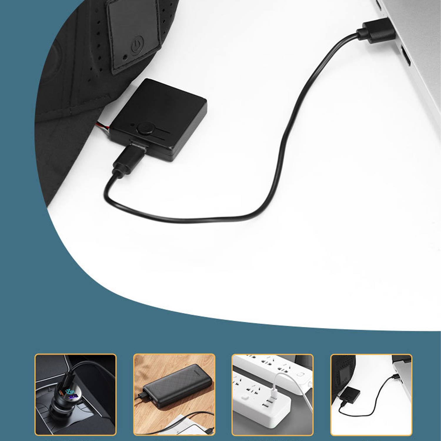 USB Rechargeable LED Light Baseball Cap 6