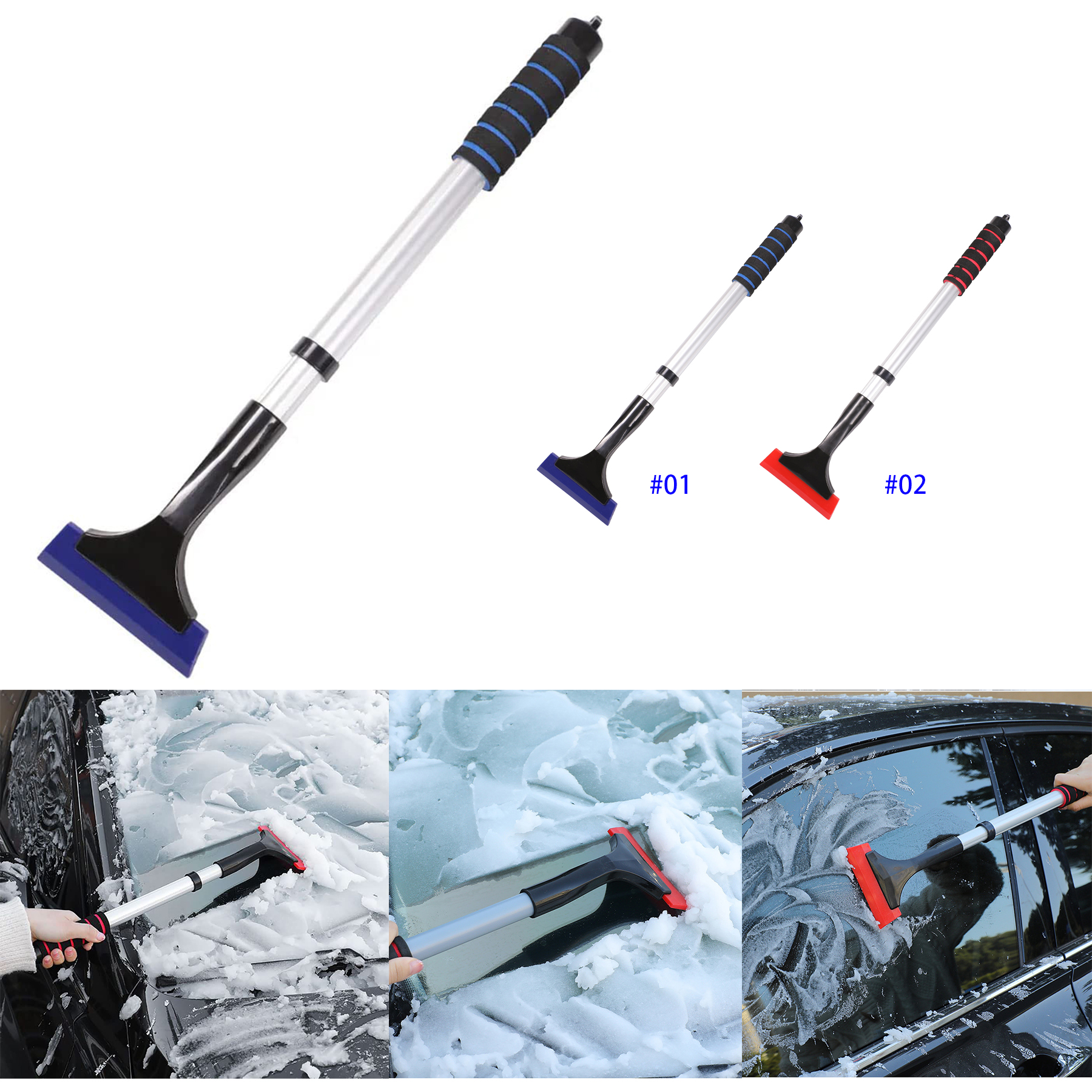 Car Windshield Ice Scraper with Ergonomic Foam Handle 2