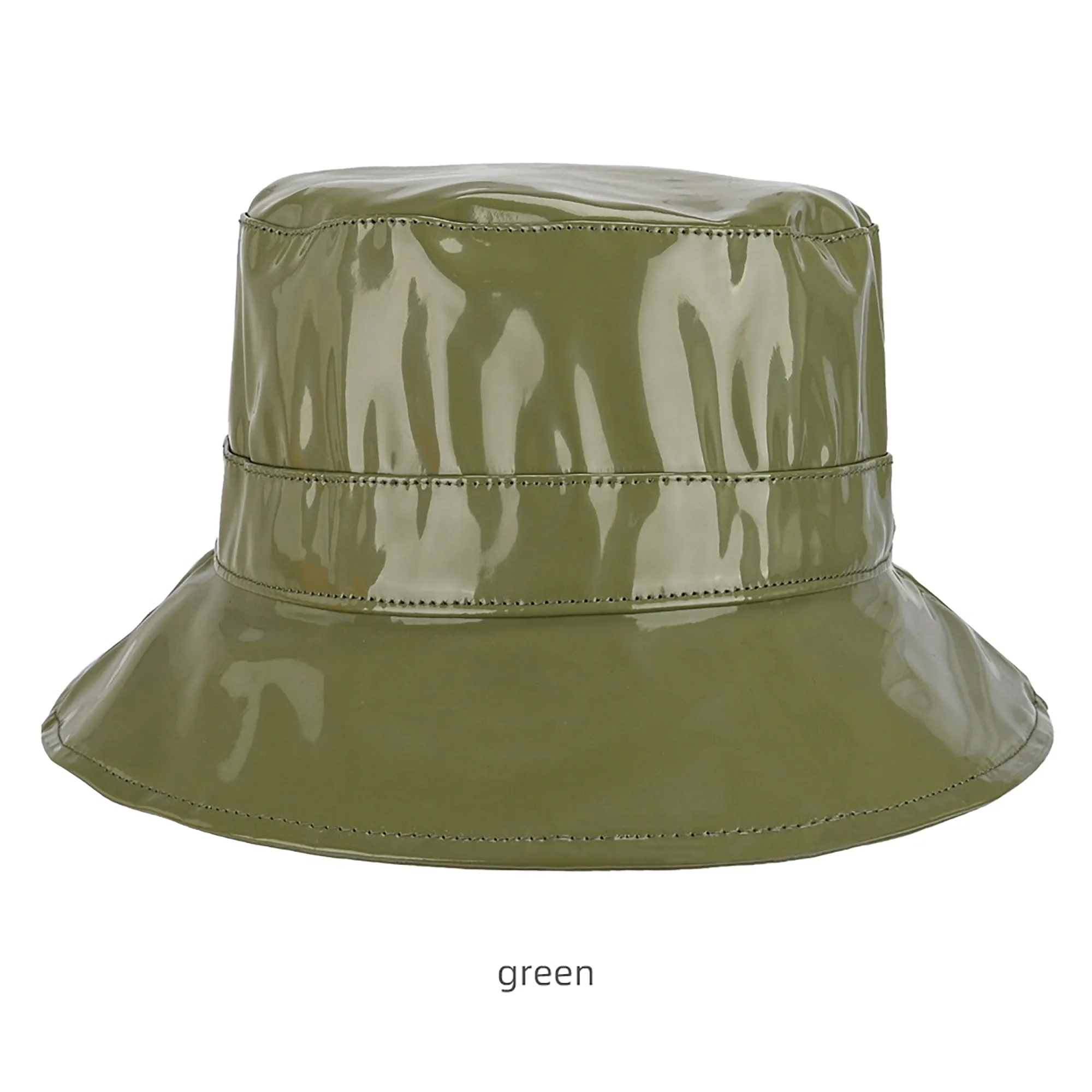 PU Leather Bucket Hat with Wide Brim Sun Coverage 4