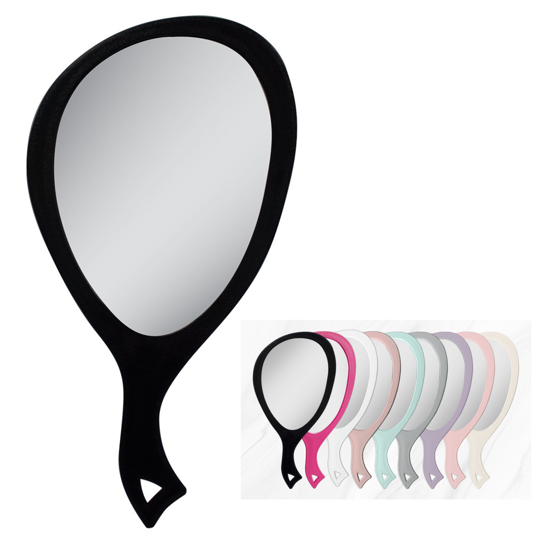 1X Magnification Teardrop Glass Mirror