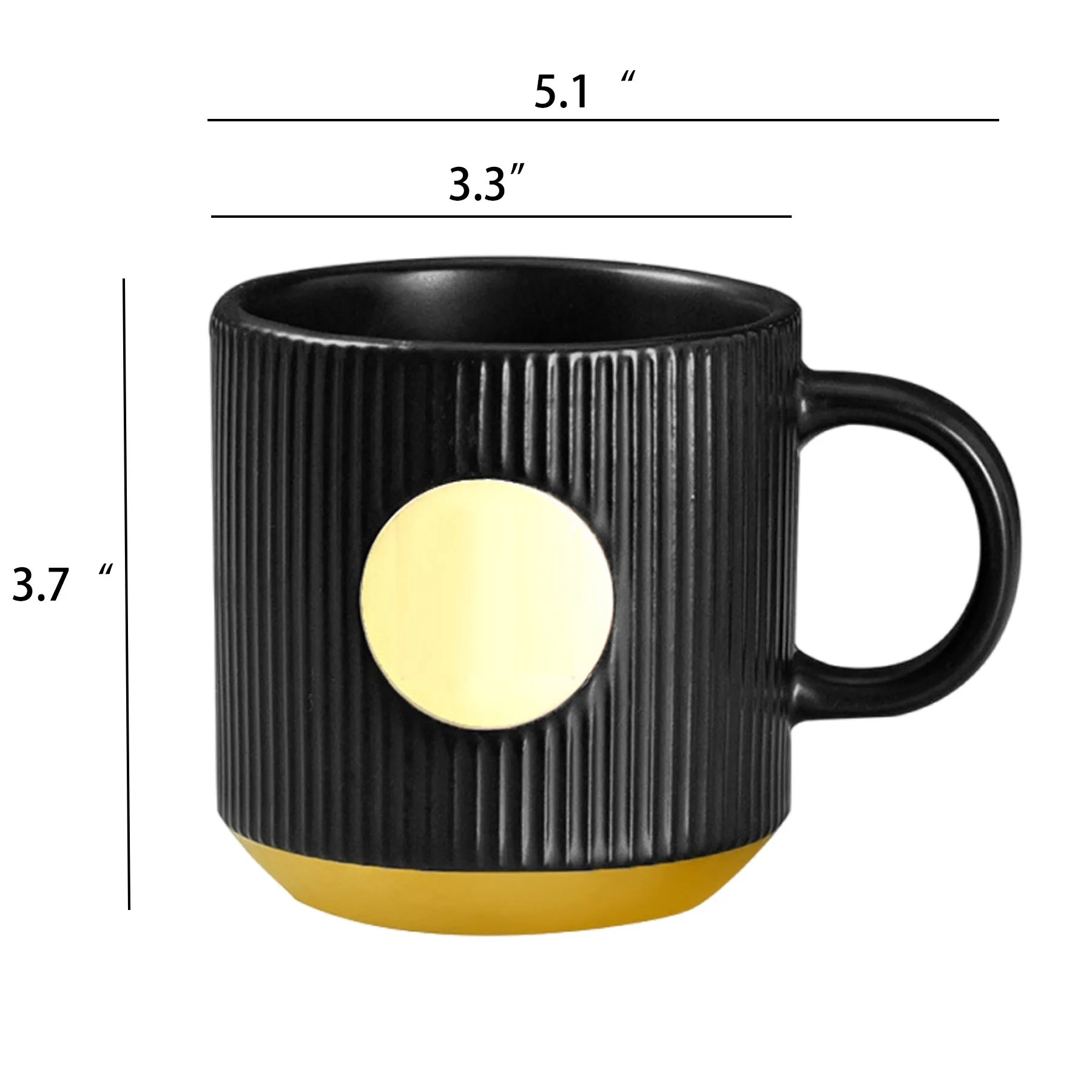 Striped Bronze Creative Ceramic Mug 2
