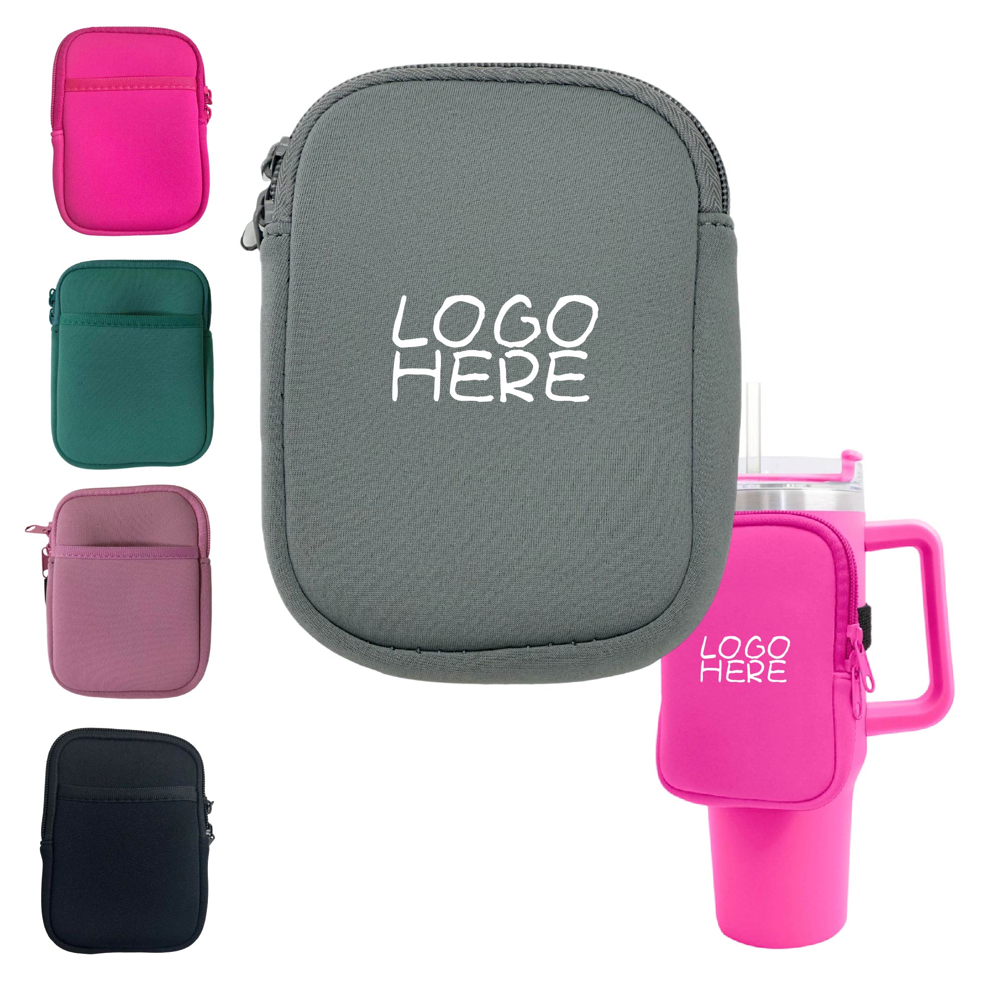 Multifunctional Water Bottle Pouch w/ Zipper 1