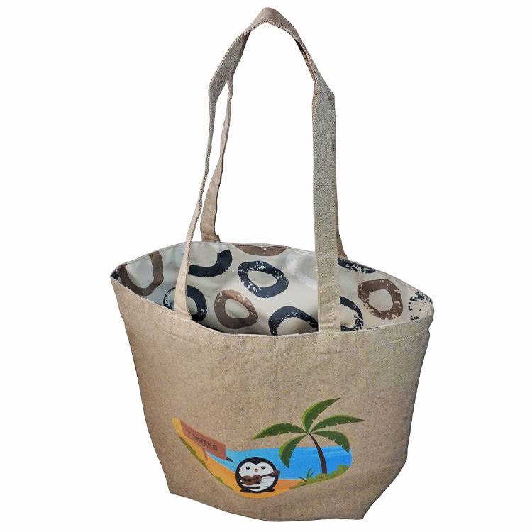 Super Sale- Reversible Brown Tweed Cotton Tote