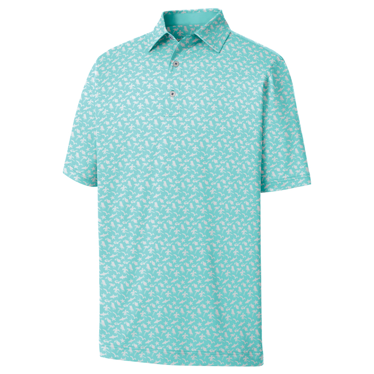 FootJoy Beach Print Lisle- Athletic Fit Polo 3