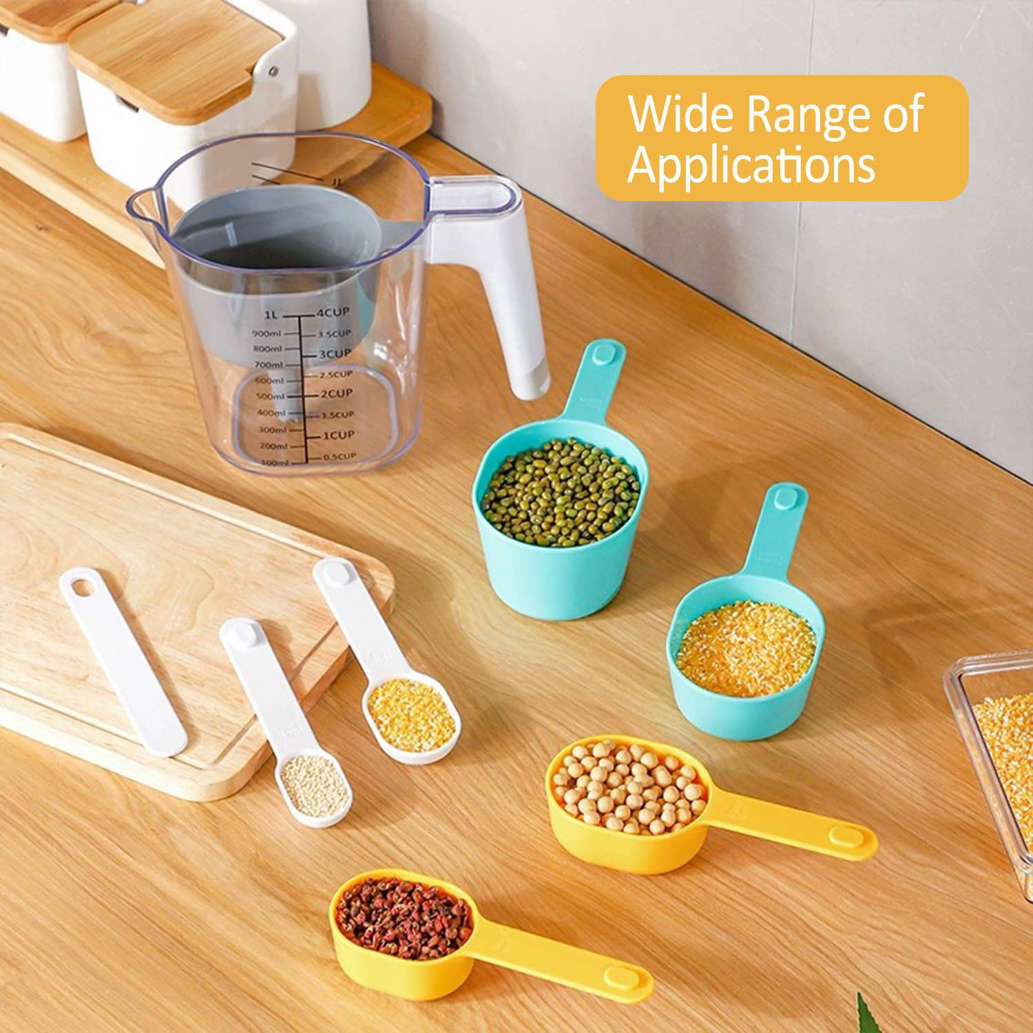 9-Piece Nesting Clear ABS Kitchen Measuring Set 7