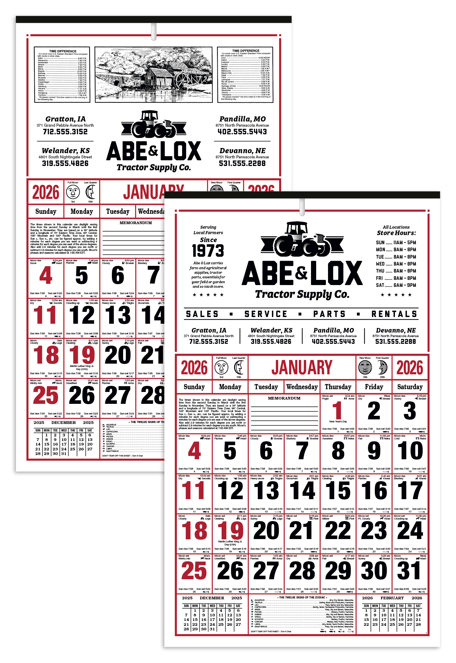 Skinner & Kennedy® 8-Sheet Almanac Calendar 8