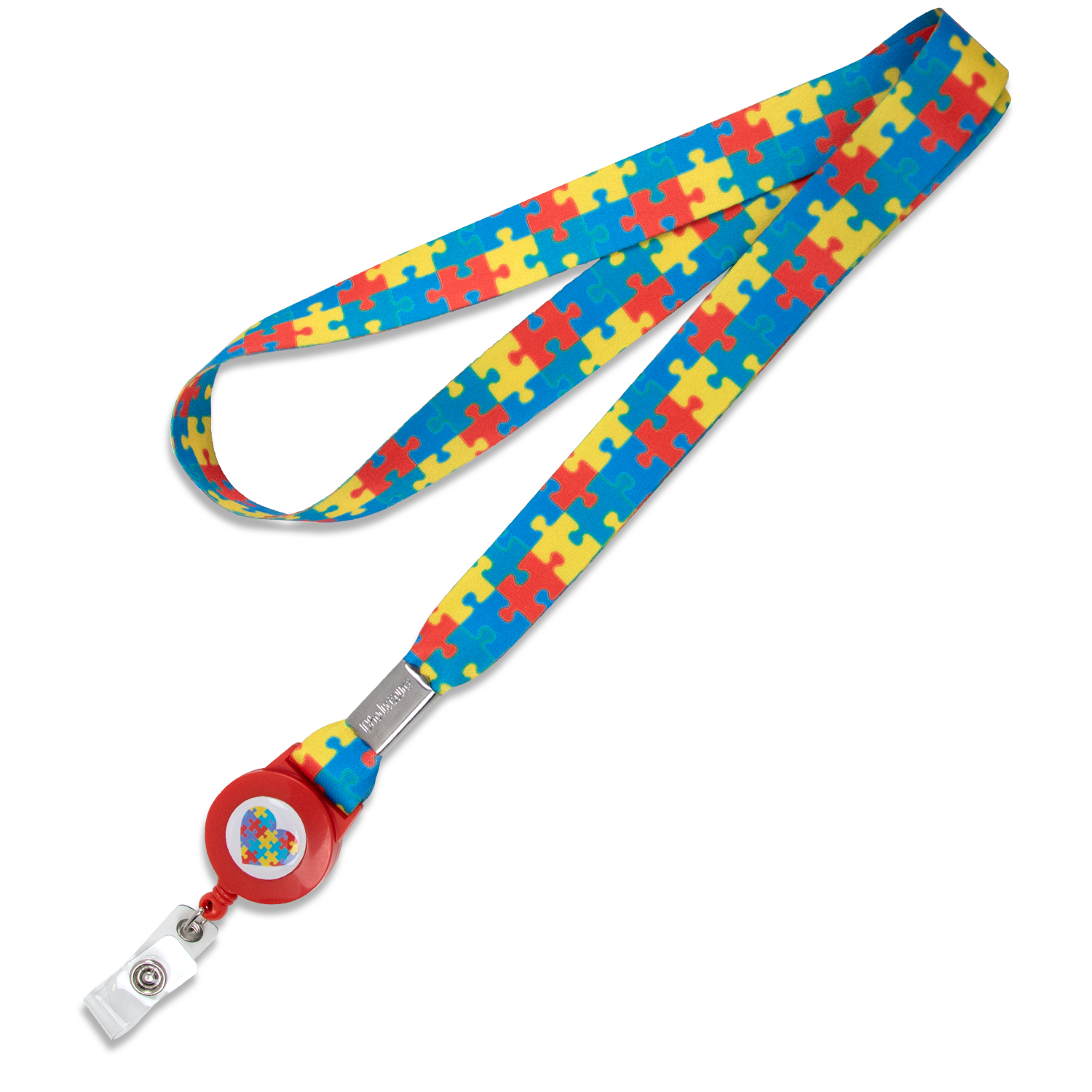 3/4" Autism Puzzle Predesigned Lanyard 2