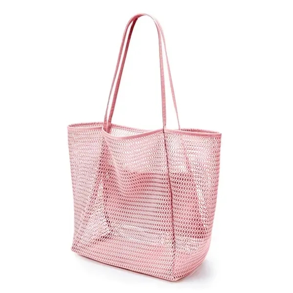 Mesh Beach Tote Bag, custom tote bag with logo imprint 3