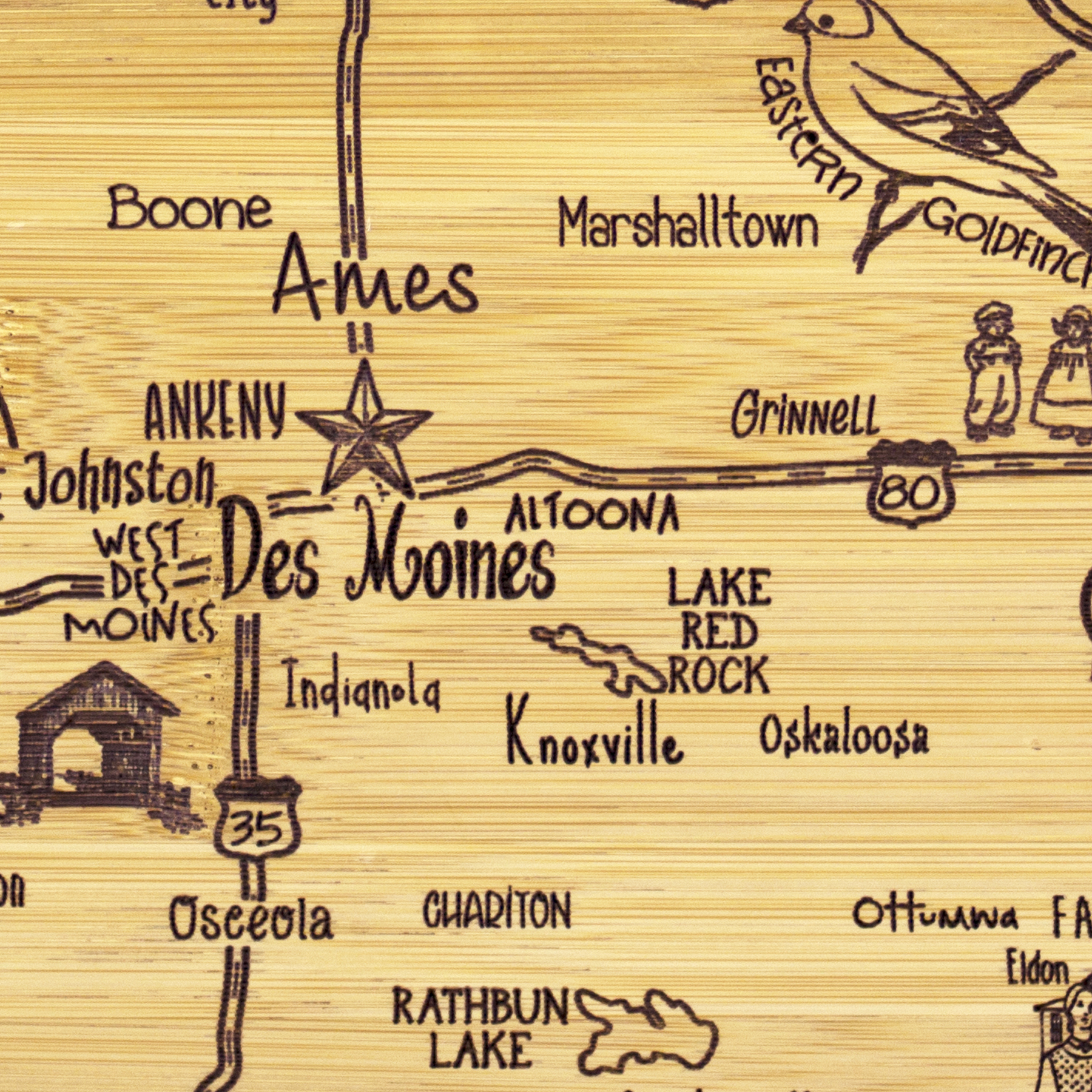Destination Iowa Cutting & Serving Board 9