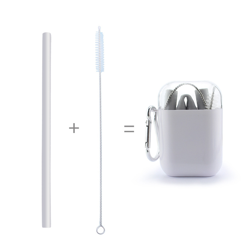 Reusable Silicone Straw Set with Portable Case 5