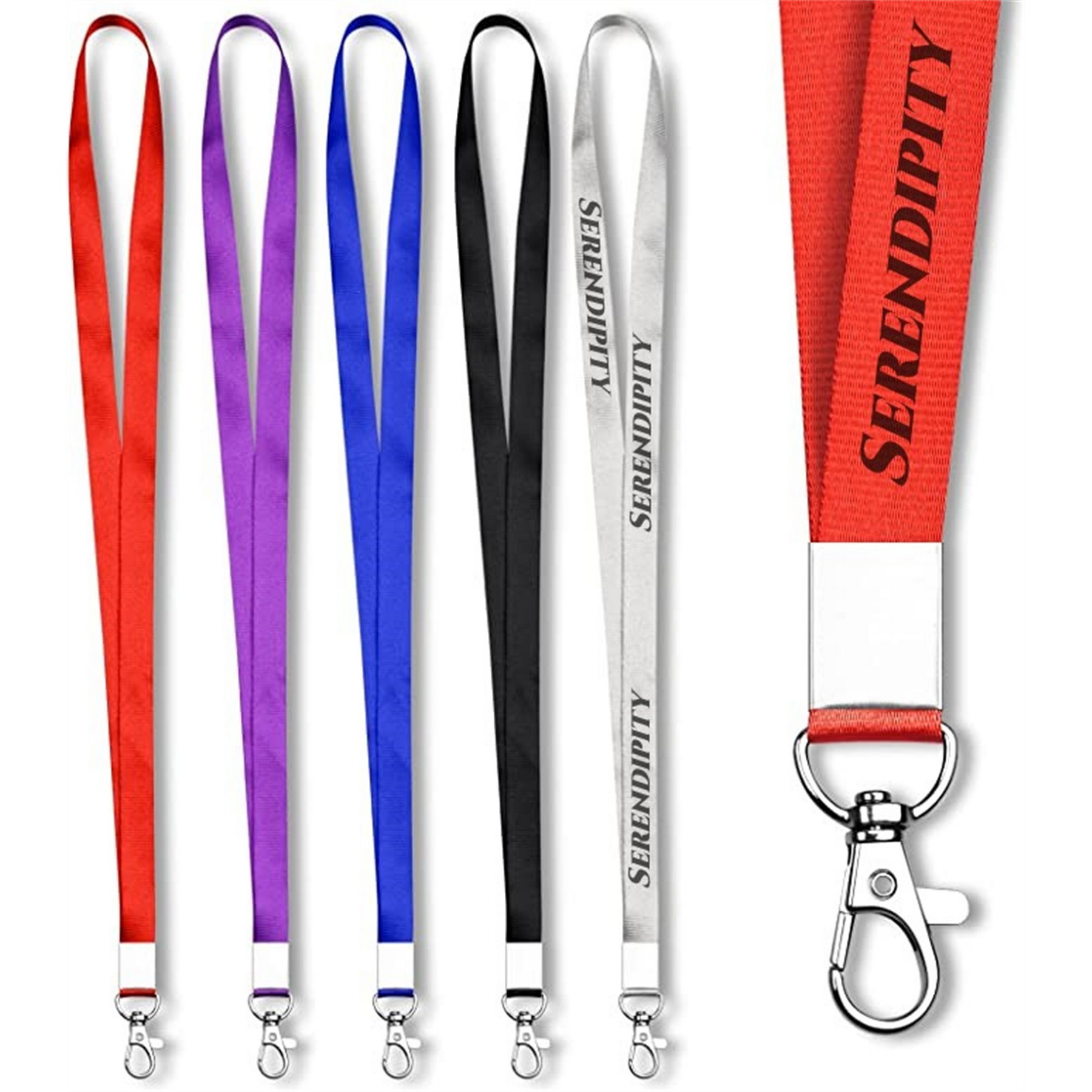 3/4" Silkscreen Lanyard With Clip