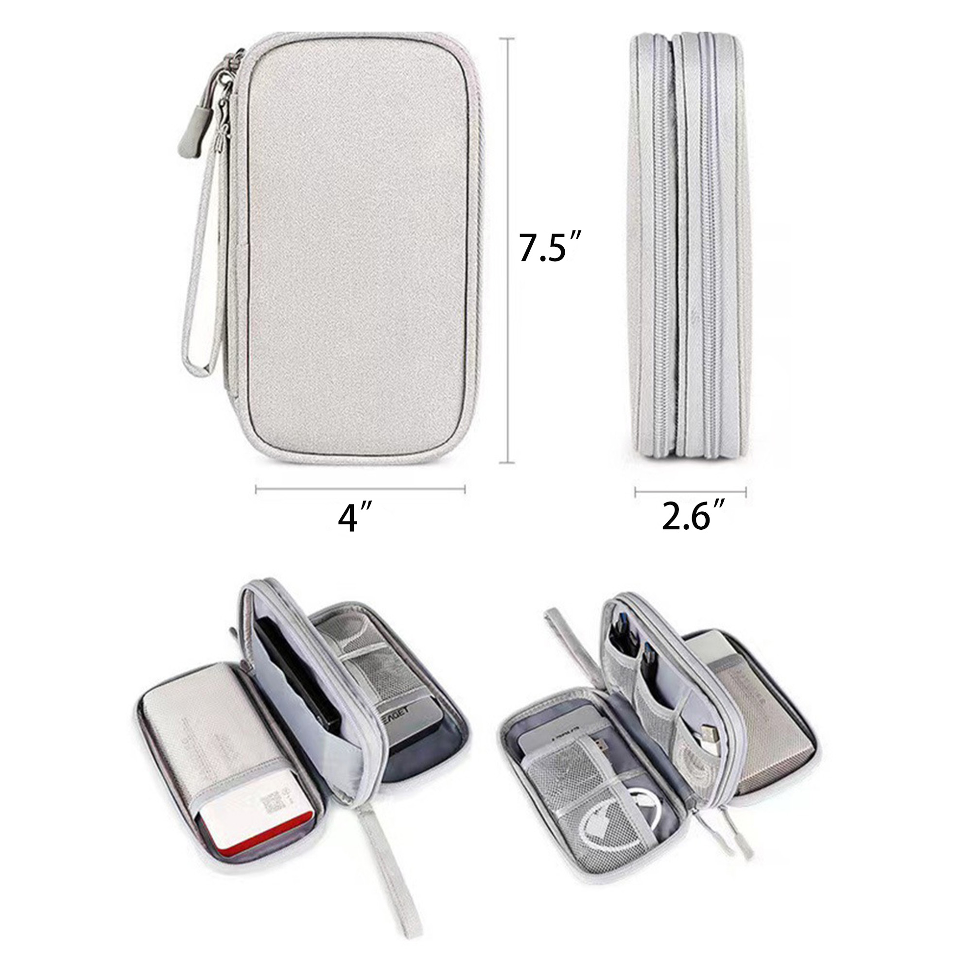 Double-layer Waterproof Data Cable Storage Bag 1