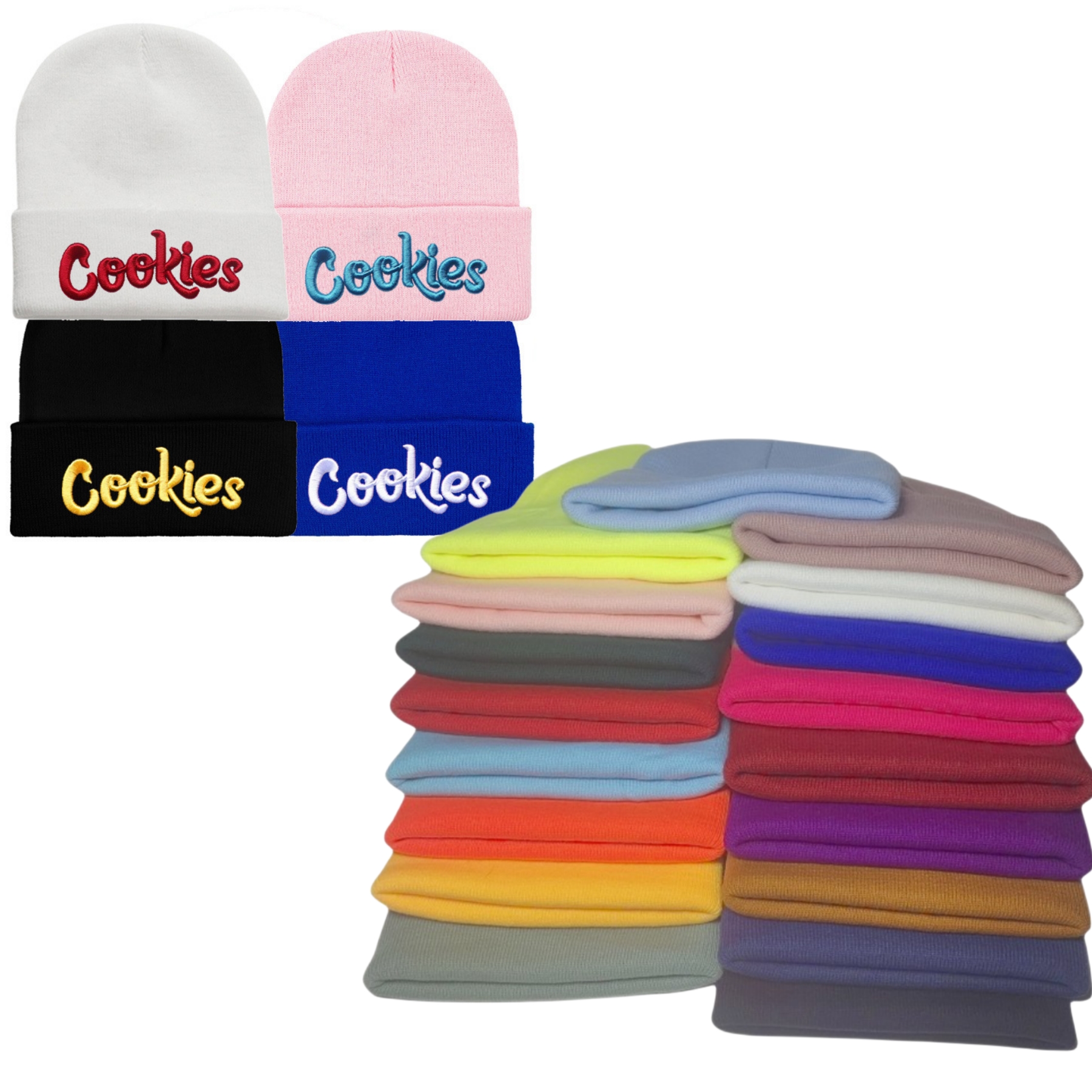 Knit Beanies Cap with Woven Patch 2