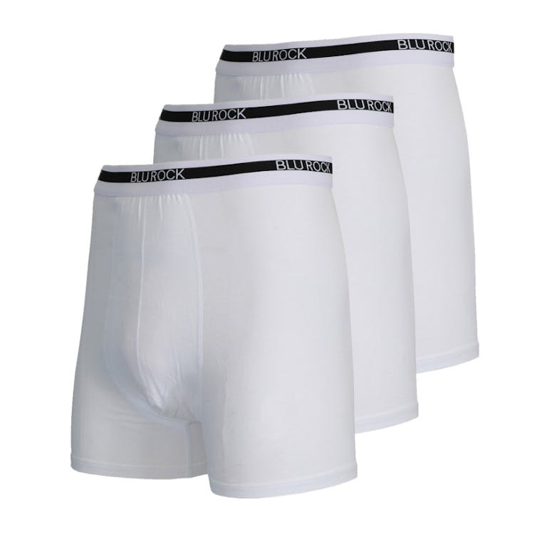 Men's Stretch Cotton Boxer Briefs - White Medium 3 Pack 2