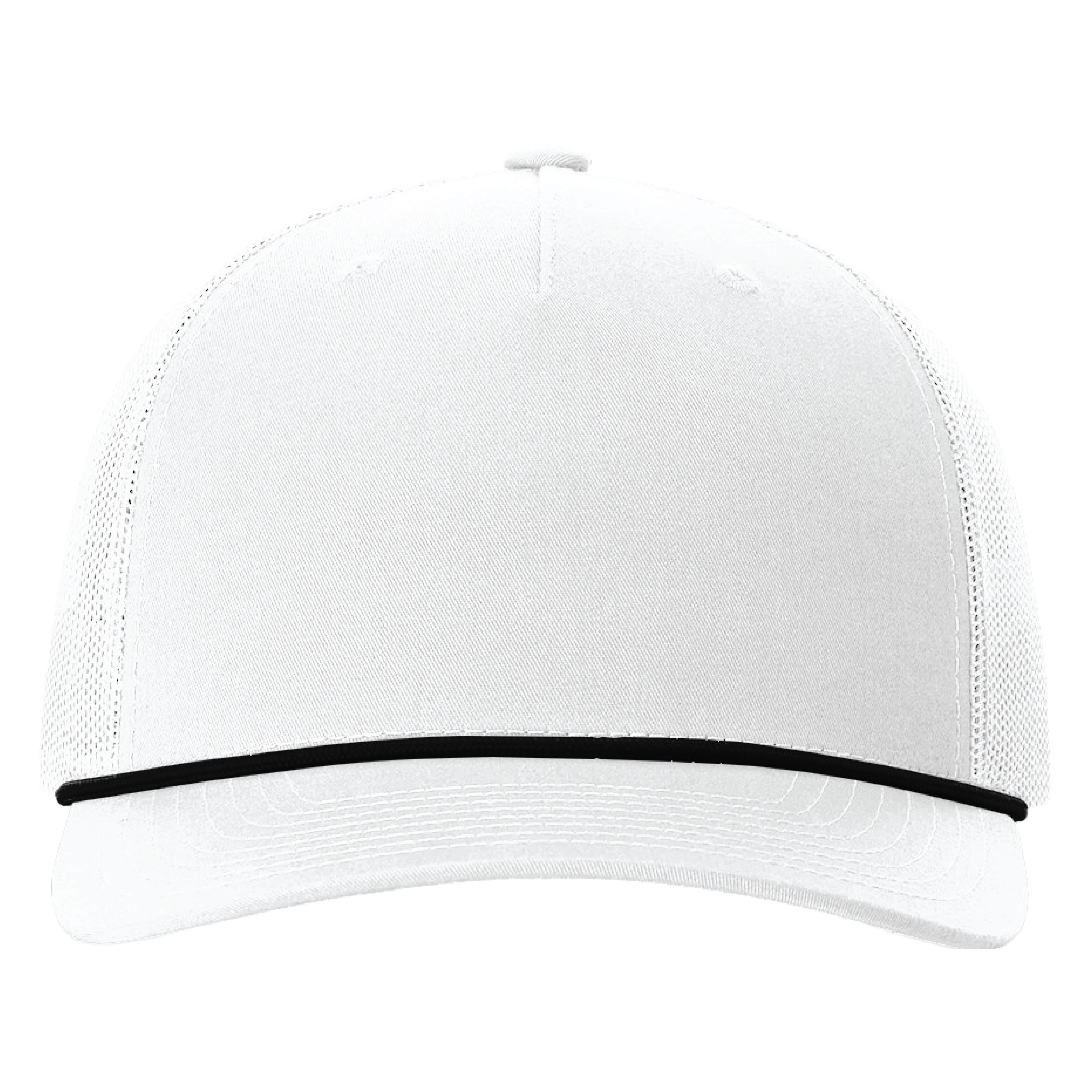 Richardson 112FPR 5-Panel Trucker Hat with Rope w/Leatherette Adhesive Patches or Embroidery 17