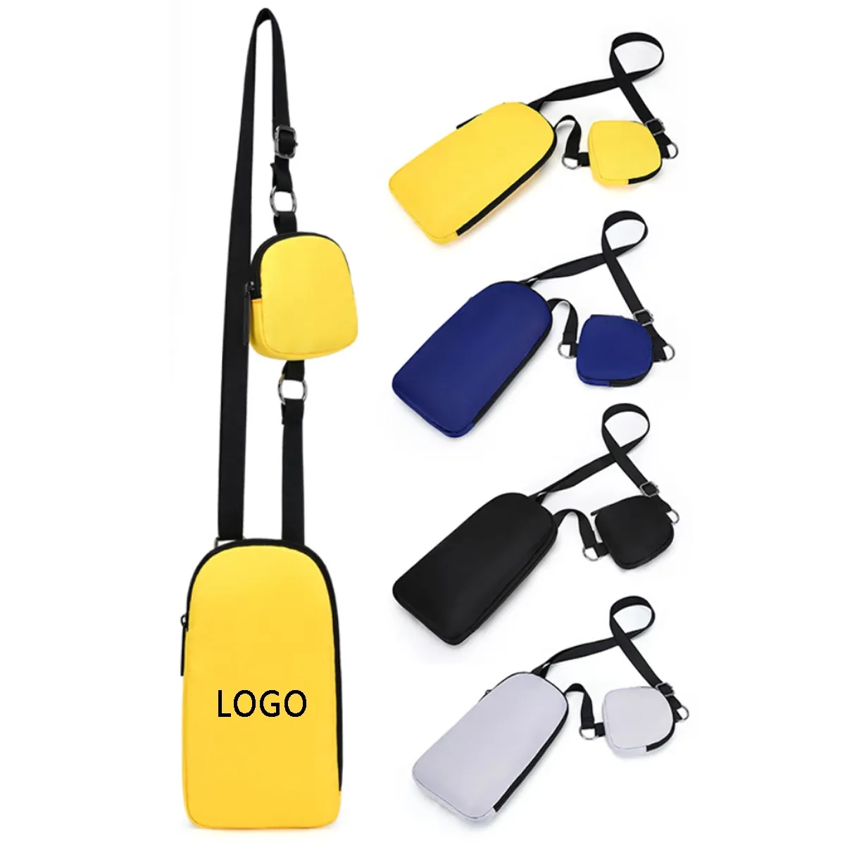 Unisex Crossbody Bag with Small Pouch 2