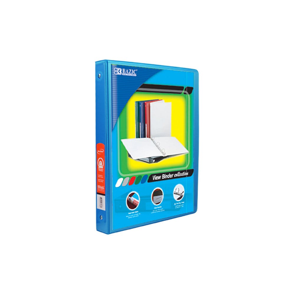 0.5" 3-Ring View Binder - Teal 2 Pockets 1